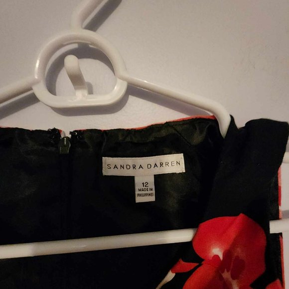 EUC Sandra Darren Floral Sleeveless lined dress - Picture 3 of 5